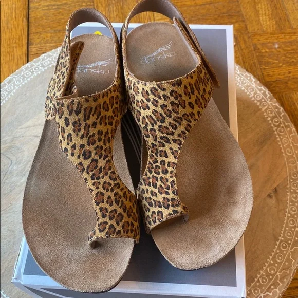 Dansko Leopard Print Sandals Size 37 - Picture 5 of 5